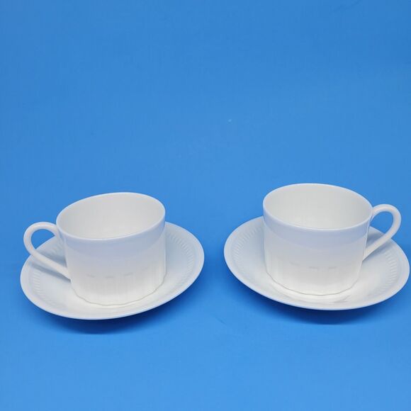 Wedgwood Colosseum White Set Of 2 Cups And 2 Saucers Excellent Condition - Picture 9 of 9